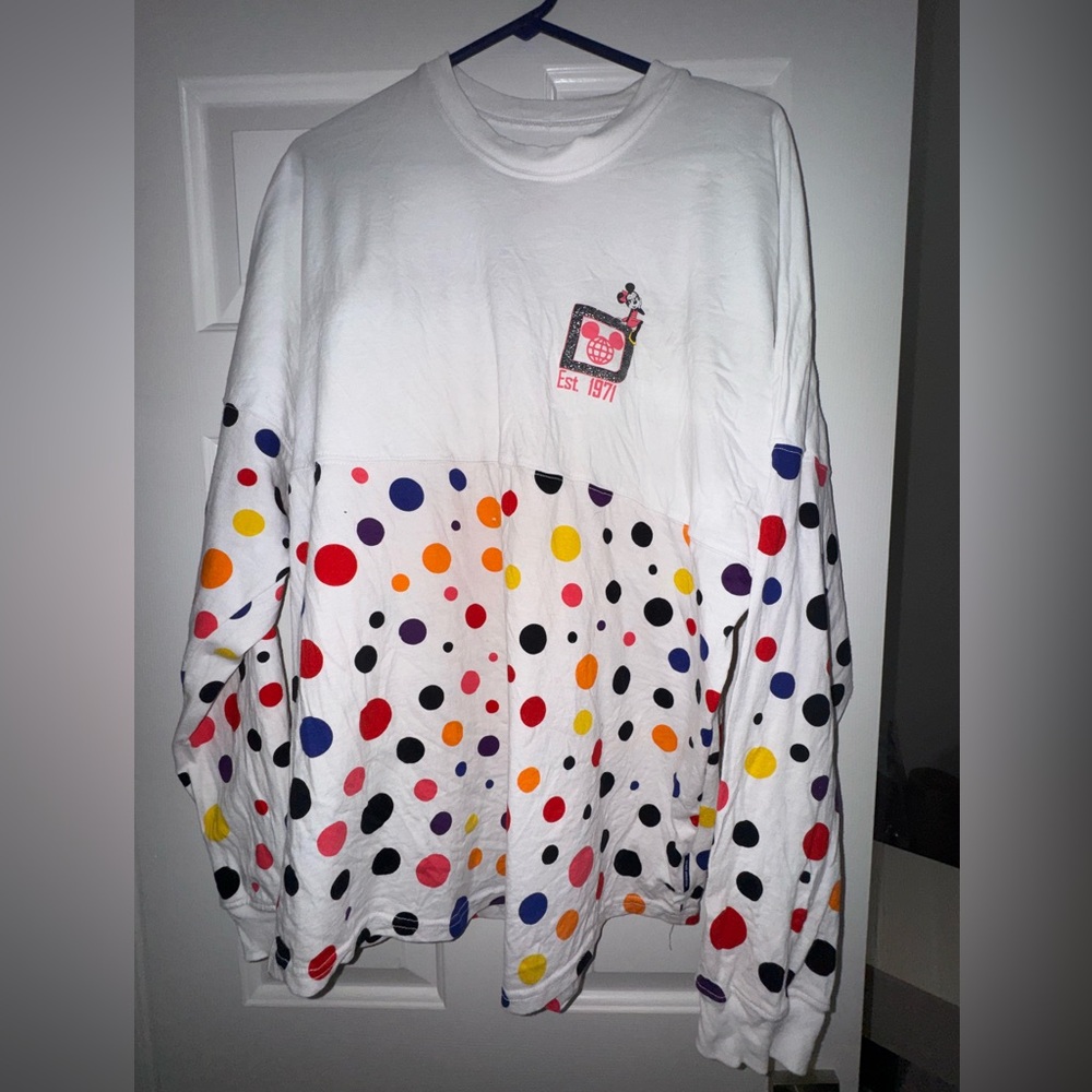 Disney Parks 2019 Minnie Rock The Dots Polka Dot Spirit Jersey Top size large